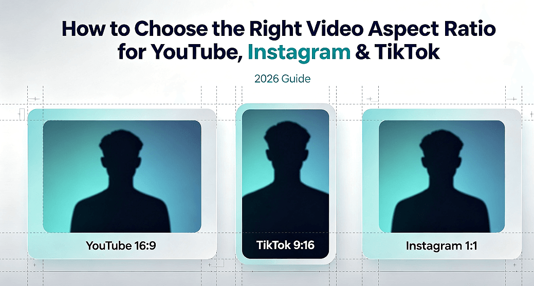 Read more about the article How to Choose the Right Video Aspect Ratio for YouTube, Instagram & TikTok (2026 Guide)