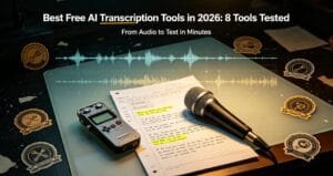Read more about the article Best Free AI Transcription Tools in 2026: 8 Tools Tested