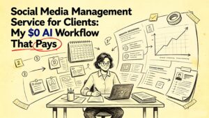 Read more about the article Social Media Management Service for Clients: My $0 AI Workflow That Pays