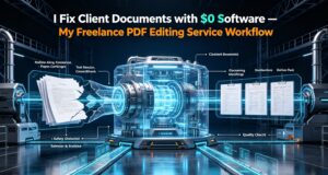 Read more about the article I Fix Client Documents with $0 Software — My Freelance PDF Editing Service Workflow