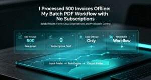 Read more about the article I Processed 500 Invoices Offline: My Batch PDF Workflow with No Subscriptions