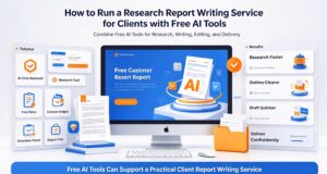 Read more about the article How to Run a Research Report Writing Service for Clients with Free AI Tools