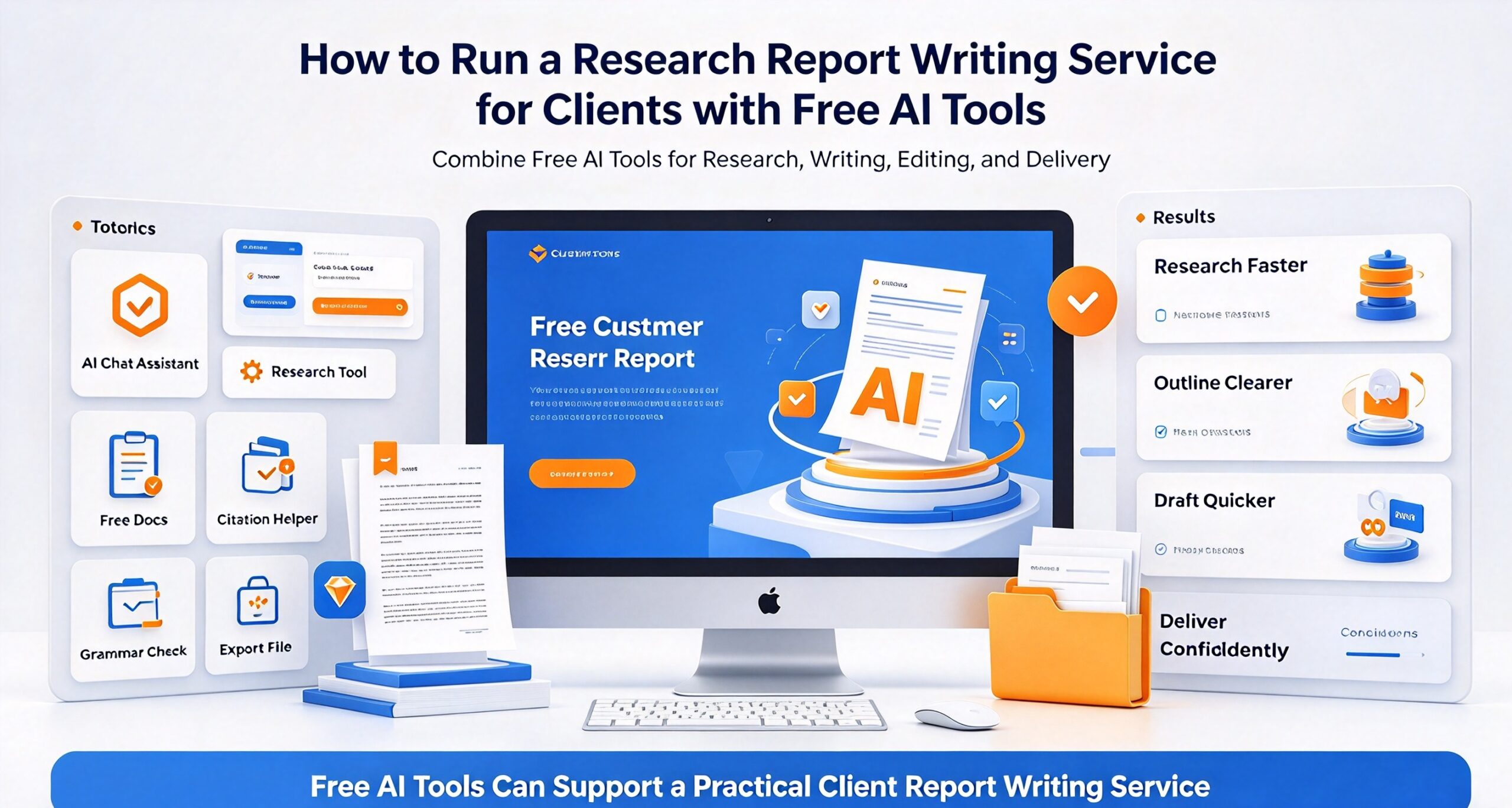 You are currently viewing How to Run a Research Report Writing Service for Clients with Free AI Tools