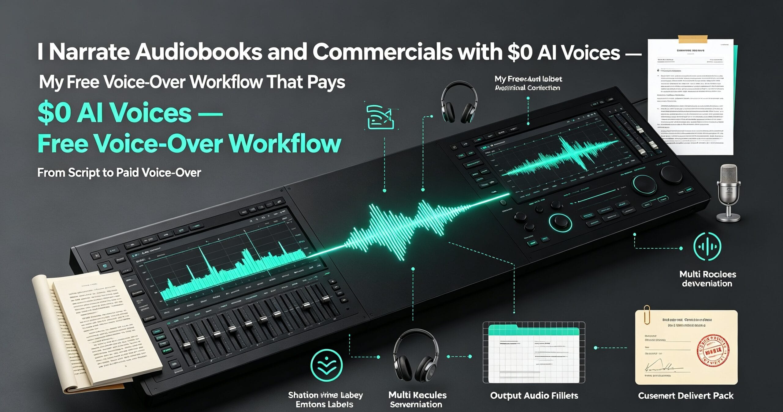 You are currently viewing I Narrate Audiobooks and Commercials with $0 AI Voices — My Free Voice-Over Workflow That Pays