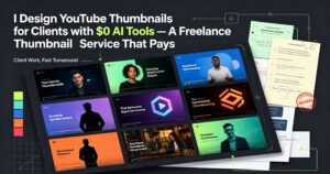 Read more about the article I Design YouTube Thumbnails for Clients with $0 AI Tools — A Freelance Thumbnail Service That Pays