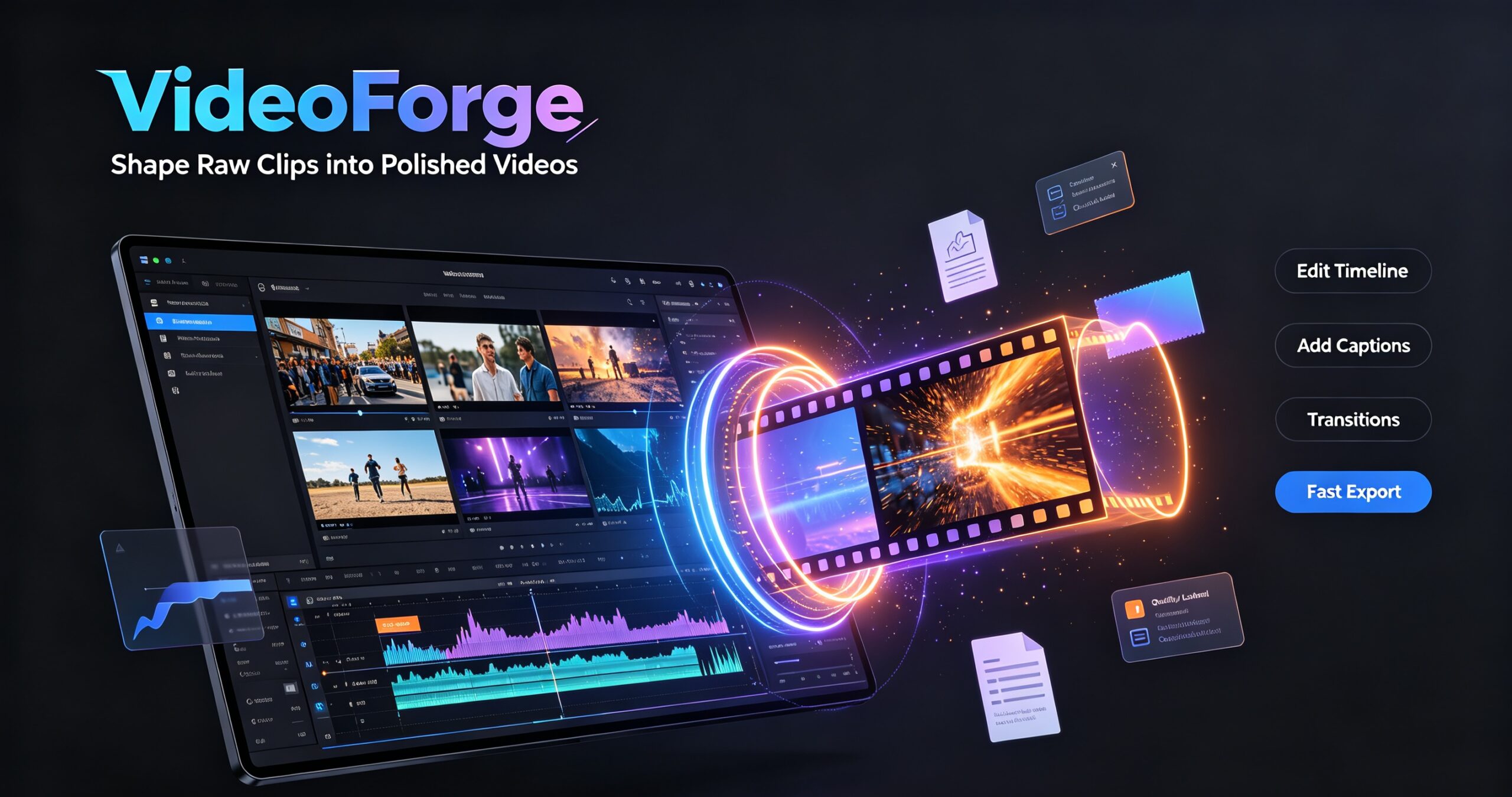 VideoForge offline video compressor and converter interface