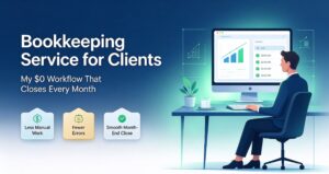 Read more about the article Bookkeeping Service for Clients: My $0 Workflow That Closes Every Month