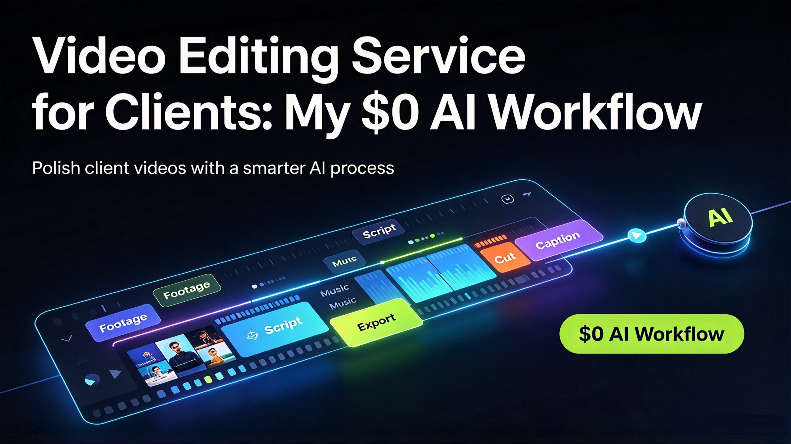 Read more about the article Video Editing Service for Clients: My $0 AI Workflow