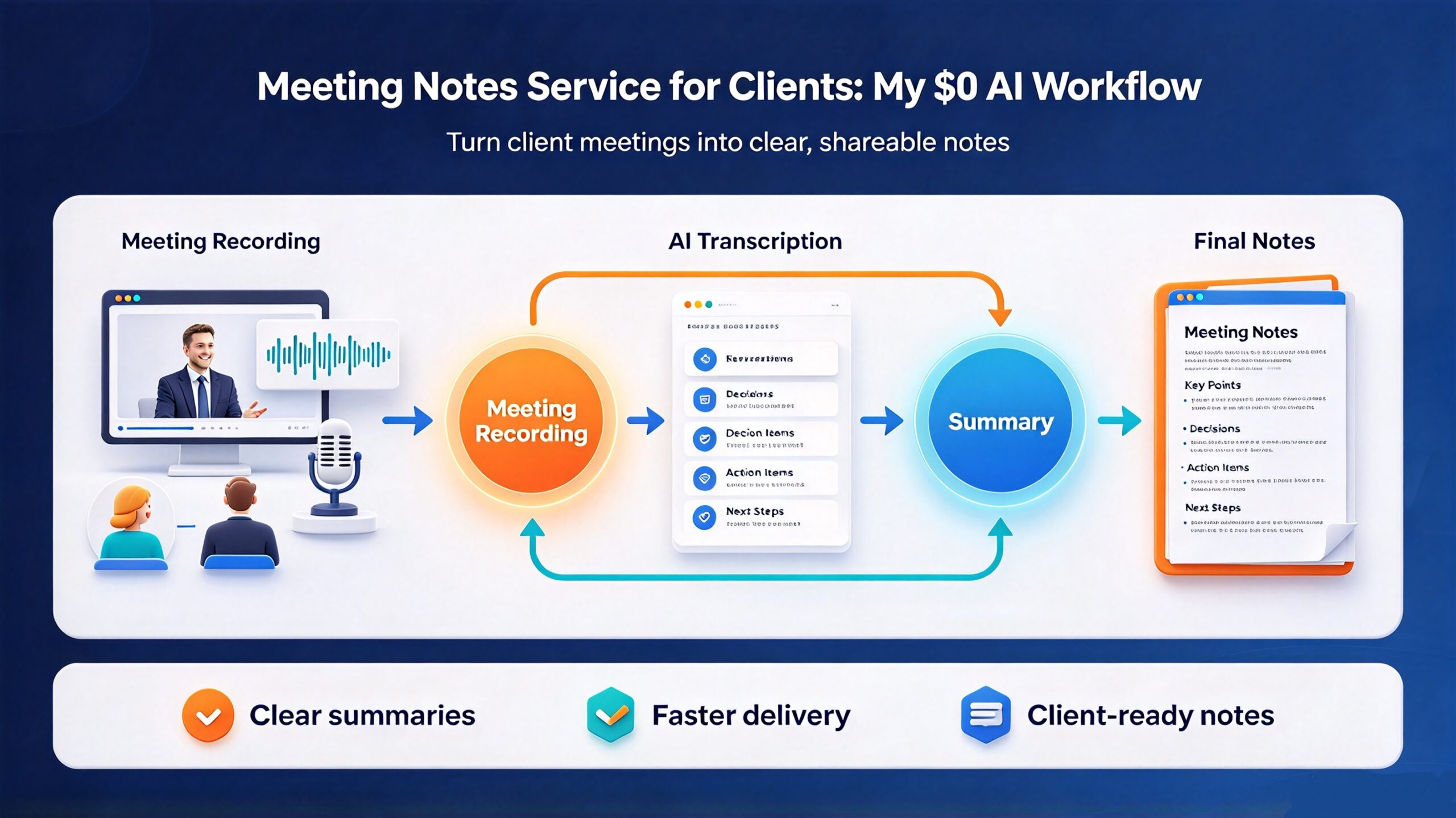 You are currently viewing Meeting Notes Service for Clients: My $0 AI Workflow