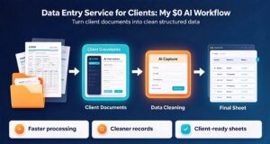 Read more about the article Data Entry Service for Clients: My $0 AI Workflow
