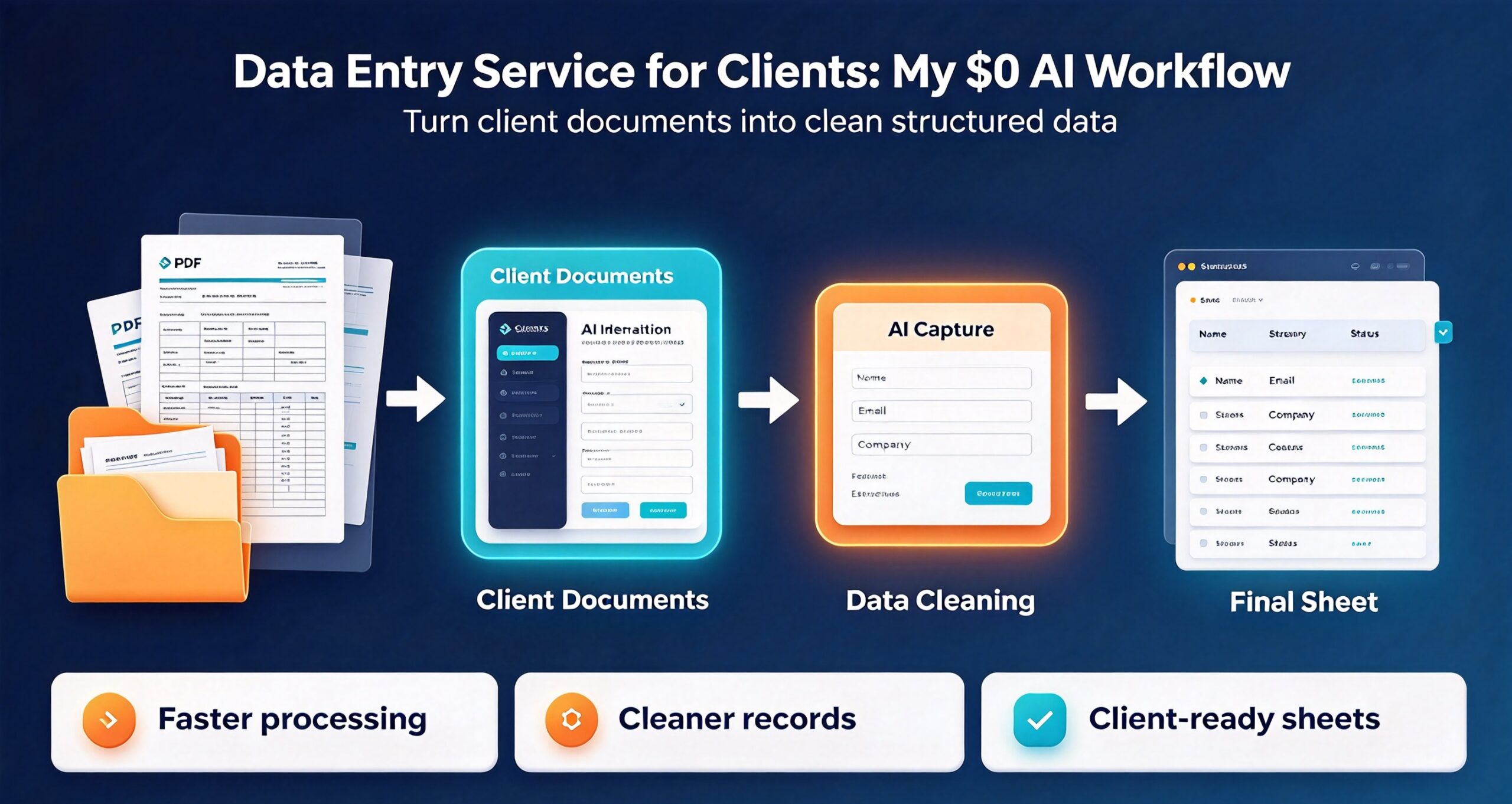 You are currently viewing Data Entry Service for Clients: My $0 AI Workflow