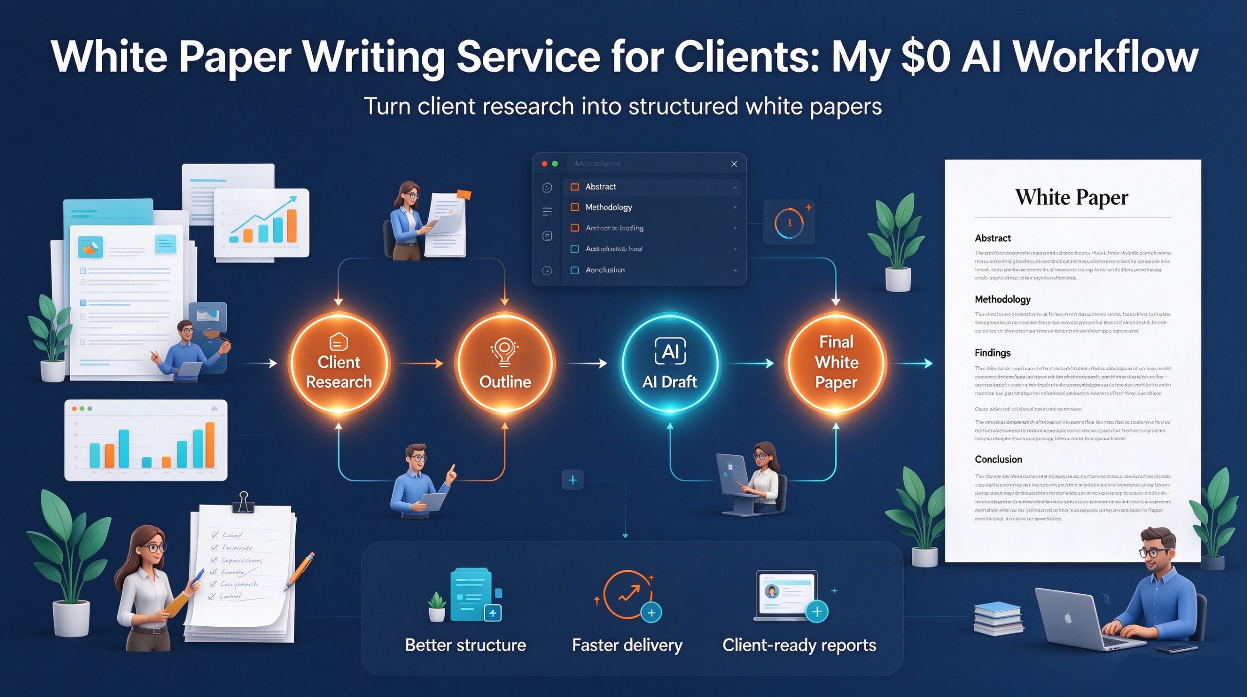 Read more about the article White Paper Writing Service for Clients: My $0 AI Workflow