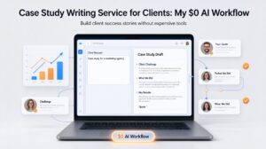Read more about the article Case Study Writing Service for Clients: My $0 AI Workflow
